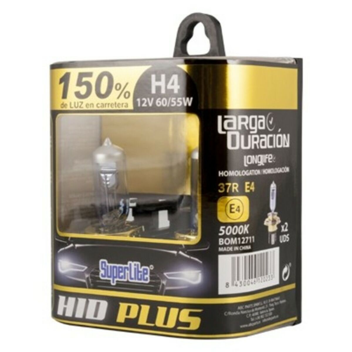 Glödlampa för bil Superlite BOM12711 H4 12V 55/60W 5000K Framåt Framhjul 60 W H4 12 V 37R/E4