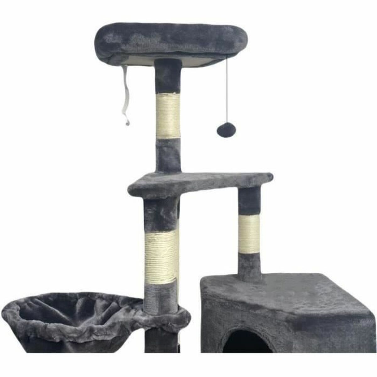 Klösbräda för katter SWIFTY Dark Grå Sisal - 4