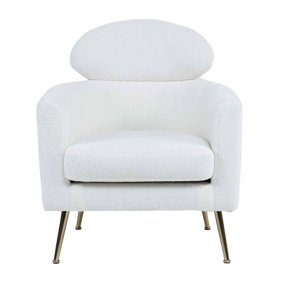 Fåtölj Home ESPRIT Vit Silvrig Metall 71 x 75 x 95 cm