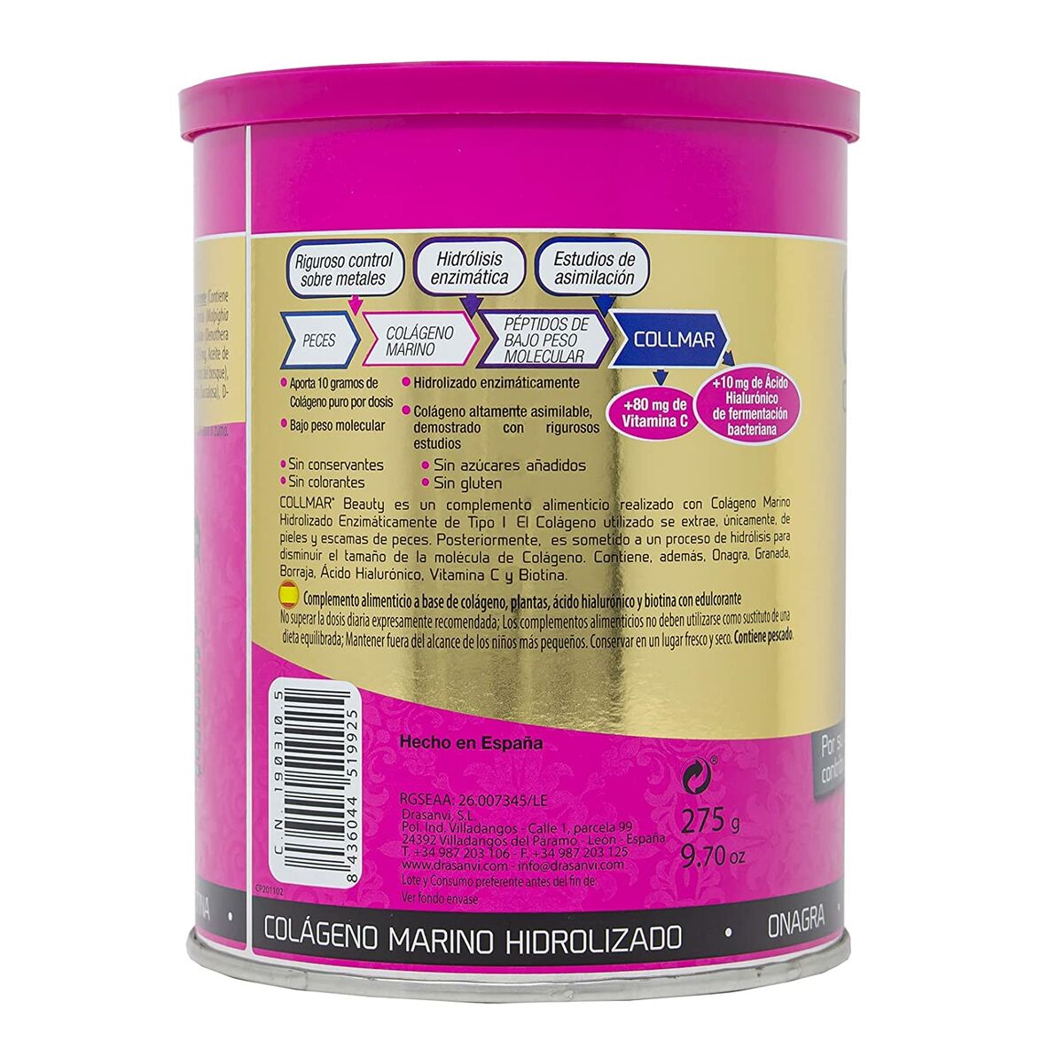 Hydrolyserat marint kollagen Drasanvi 032050394 275 g - 2