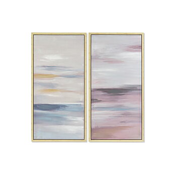 Tavla DKD Home Decor 50 x 4 x 100 cm Abstrakt Modern (2 antal)
