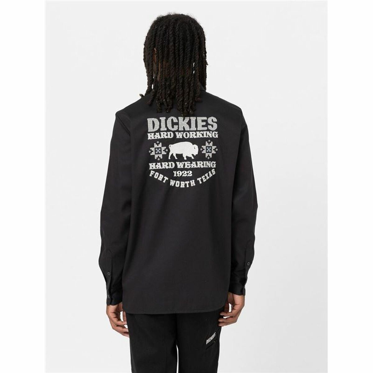 Skjorta med lång ärm Herr Dickies Wichita Svart - 10