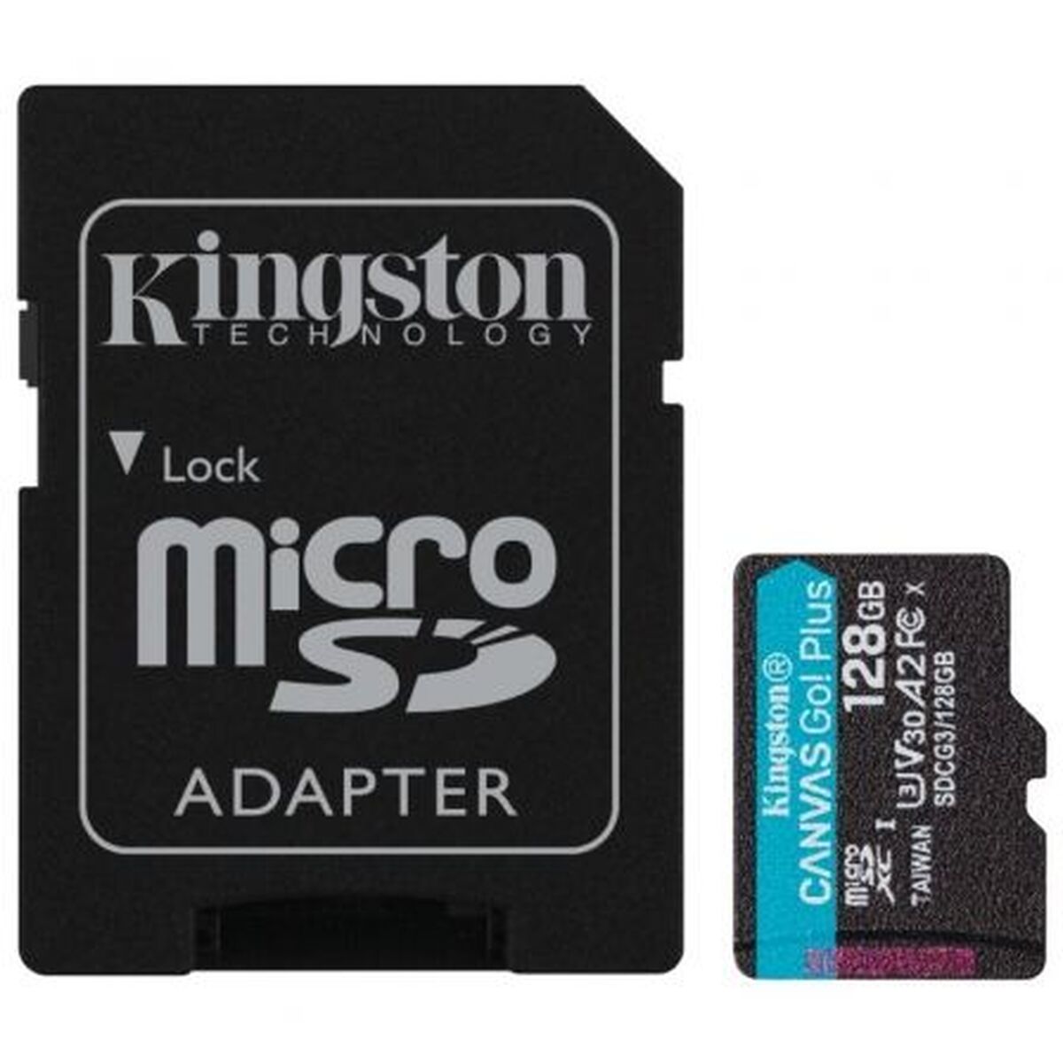 Micro-SD Minneskort med Adapter Kingston Canvas Go! Plus 128 GB - 2