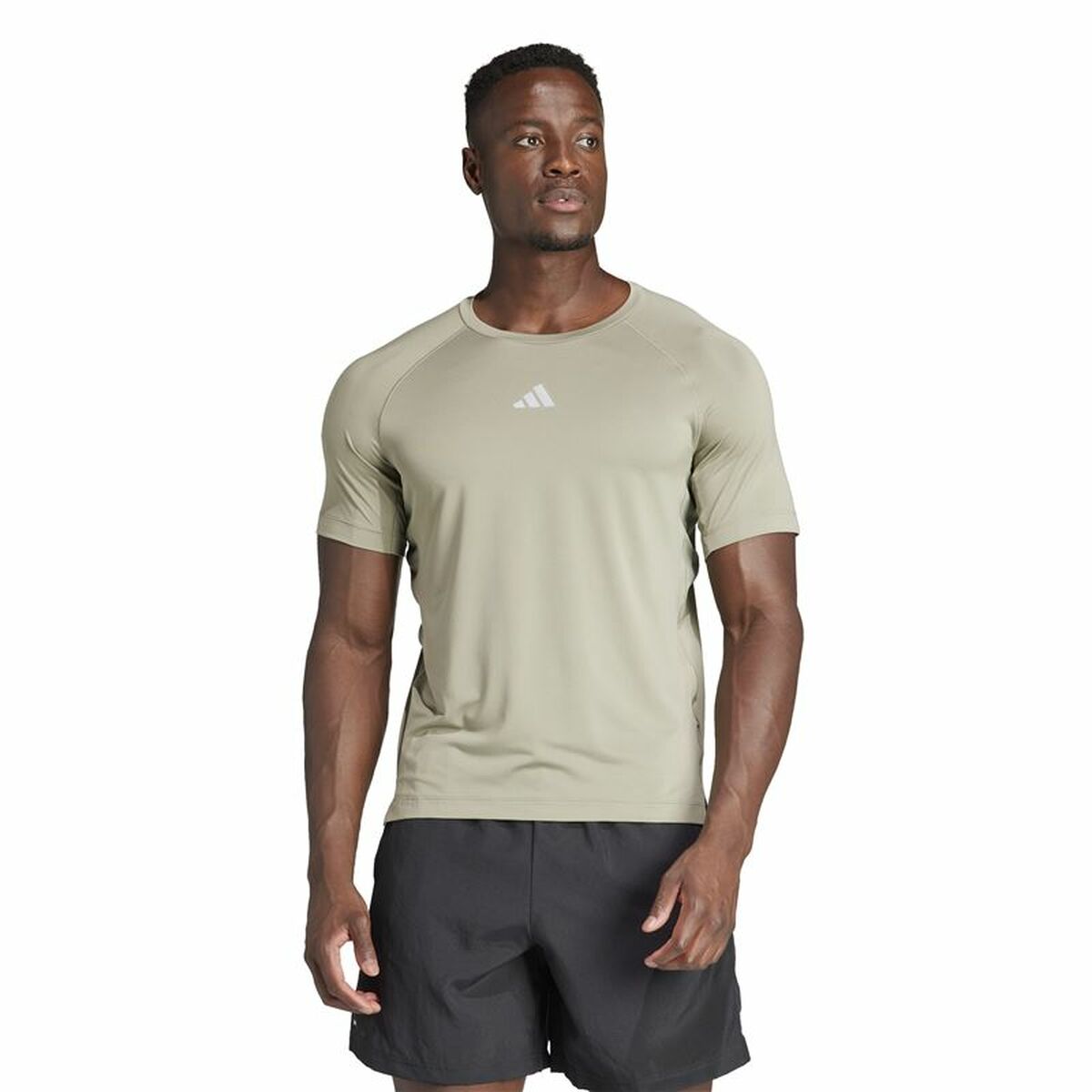 T-shirt med kortärm Herr Adidas Essentials Gym+ Beige - 2