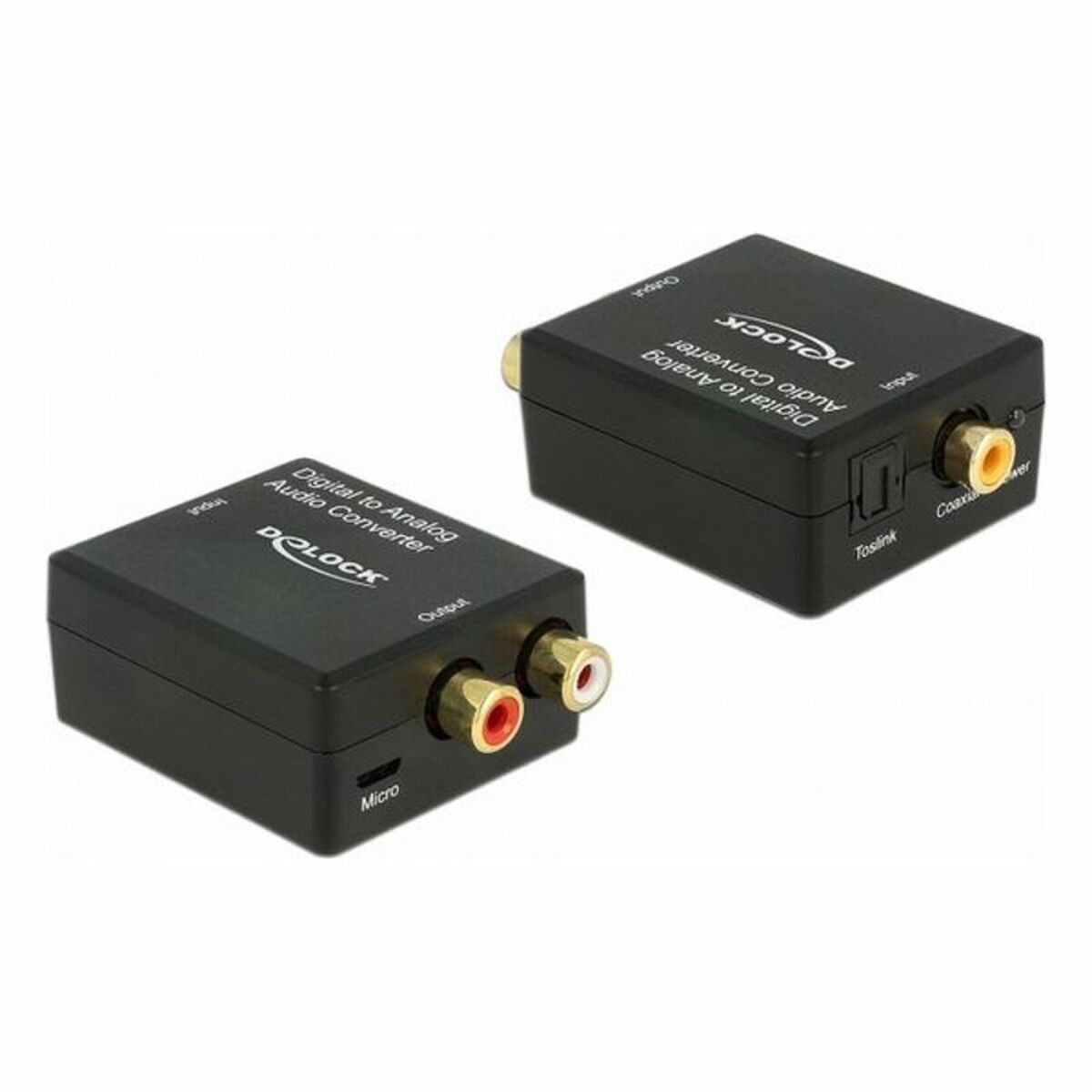 Audiokonverter DELOCK Toslink - RCA Svart - 7