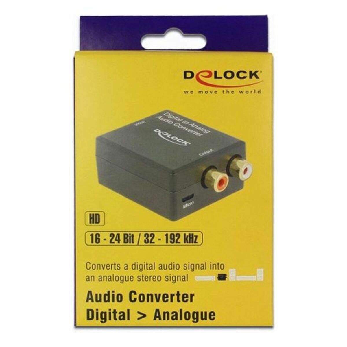 Audiokonverter DELOCK Toslink - RCA Svart - 8