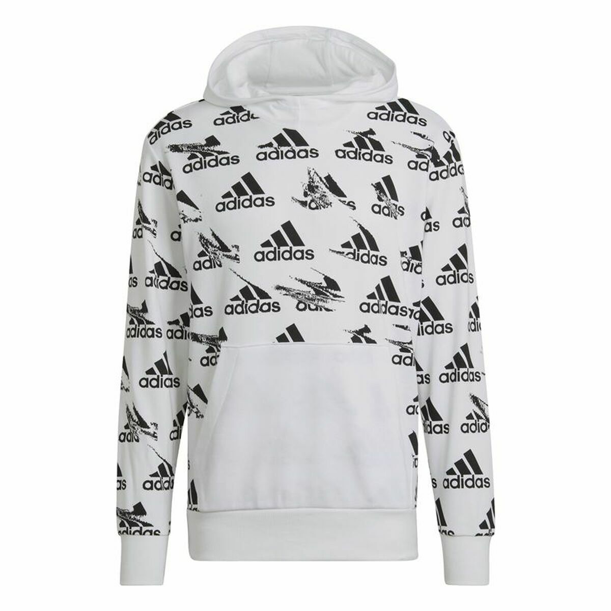 Tröja med huva Herr Adidas Essentials Brandlove Vit - 4