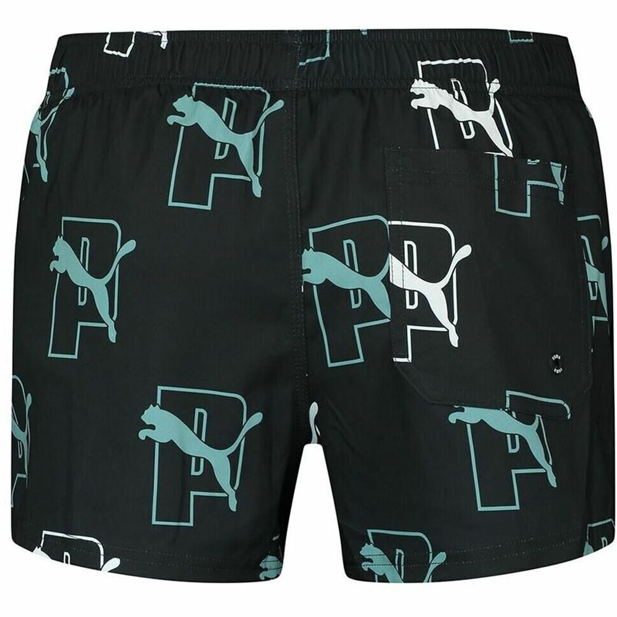 Baddräkt Herr Puma Swim Print Cat Logo Svart - 2