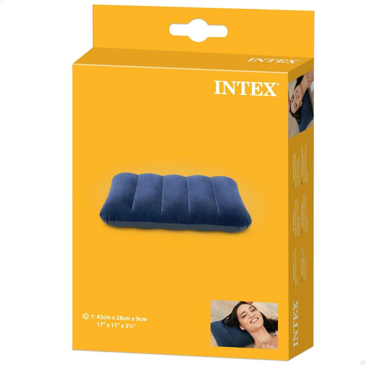 Kudden Intex Downy Pillow Upplåsbar Blå 43 x 9 x 28 cm (24 antal) - 5