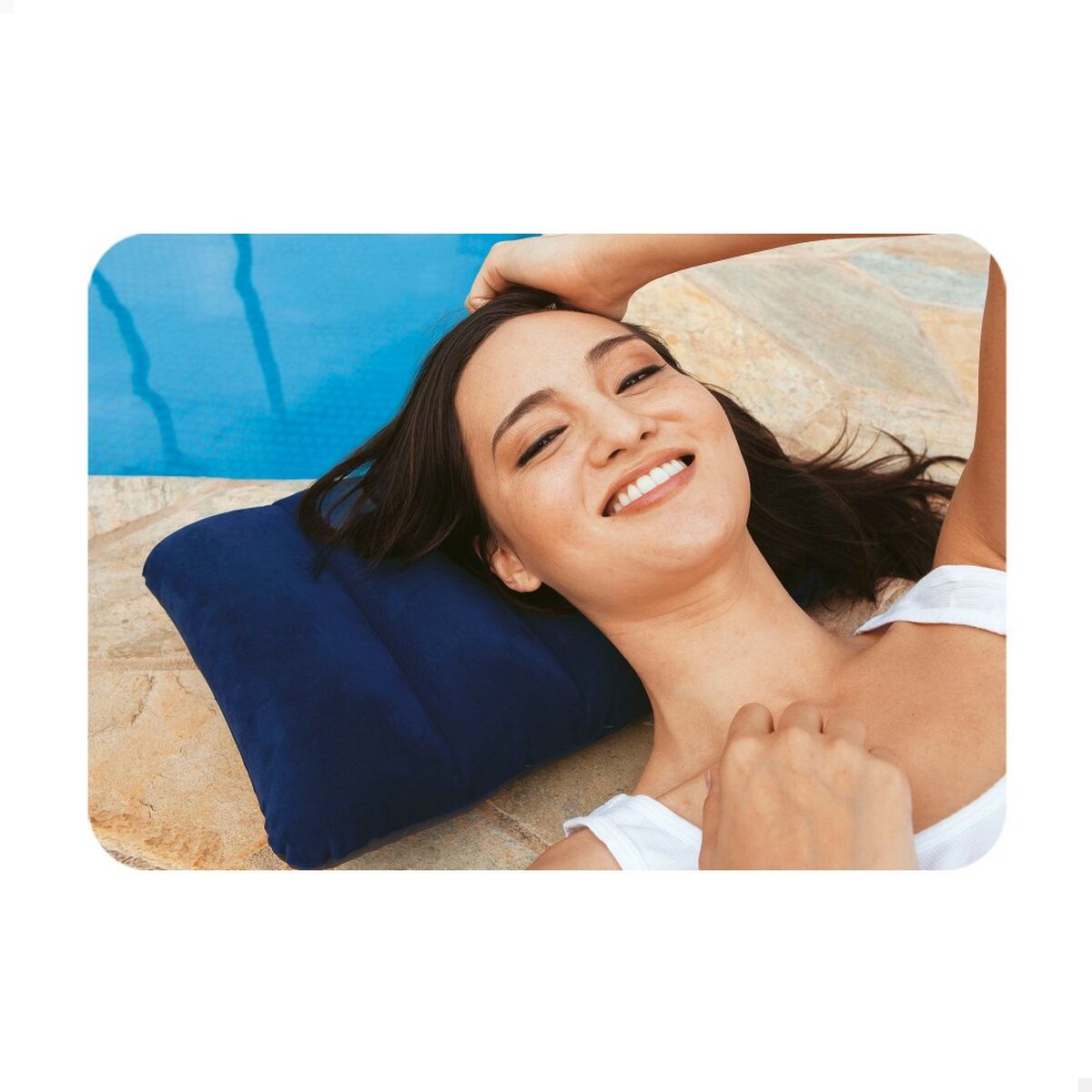 Kudden Intex Downy Pillow Upplåsbar Blå 43 x 9 x 28 cm (24 antal) - 4