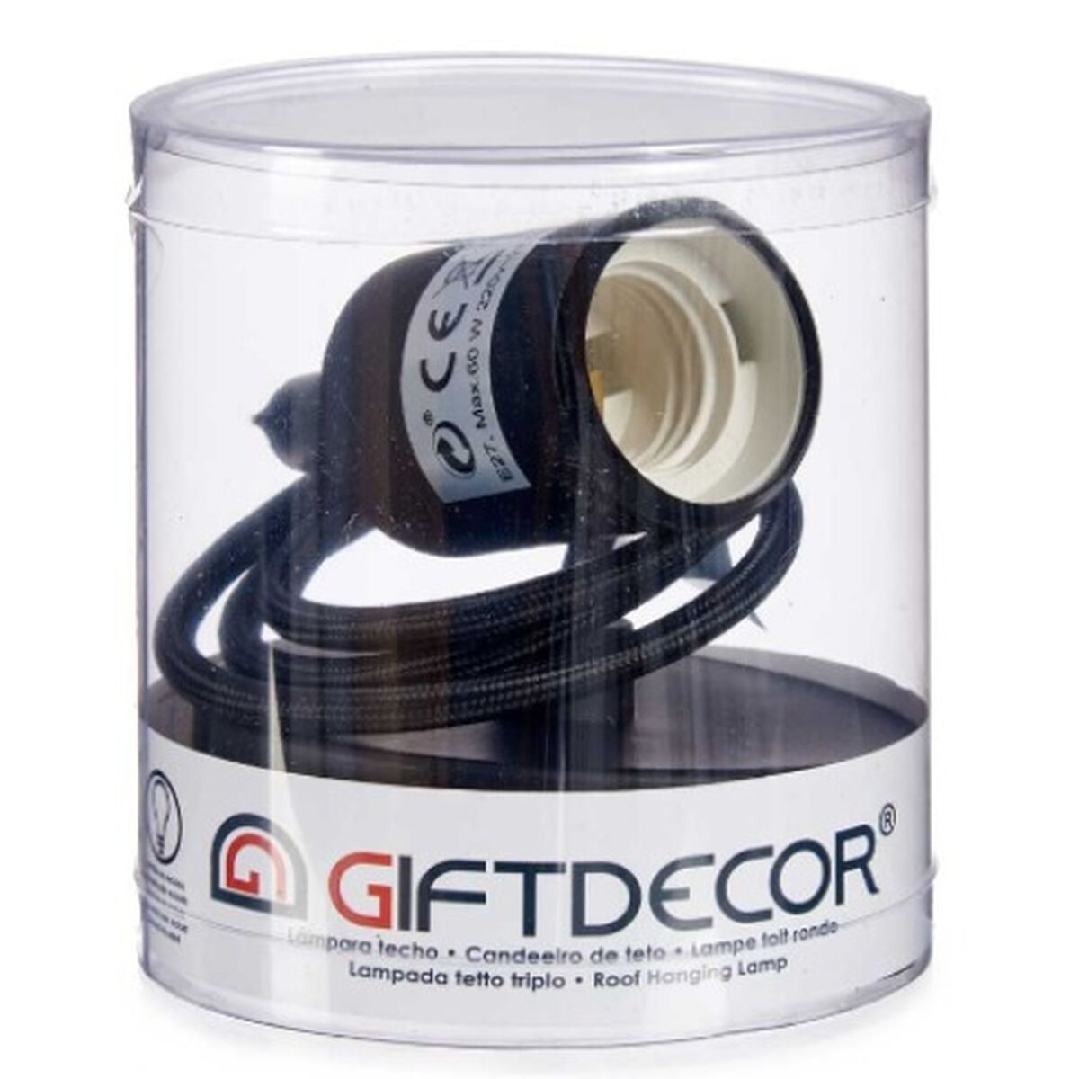 Taklampa Gift Decor Svart 60 W 220-250 V (6 antal) - 4