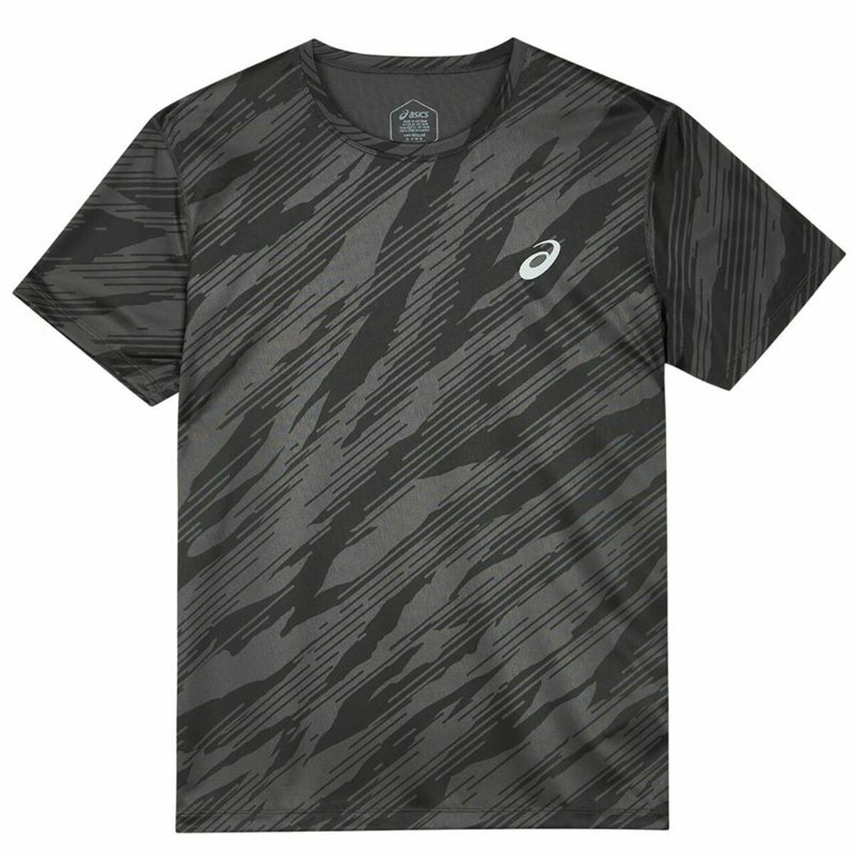 T-shirt med kortärm Herr Asics All Over Print Svart - 2