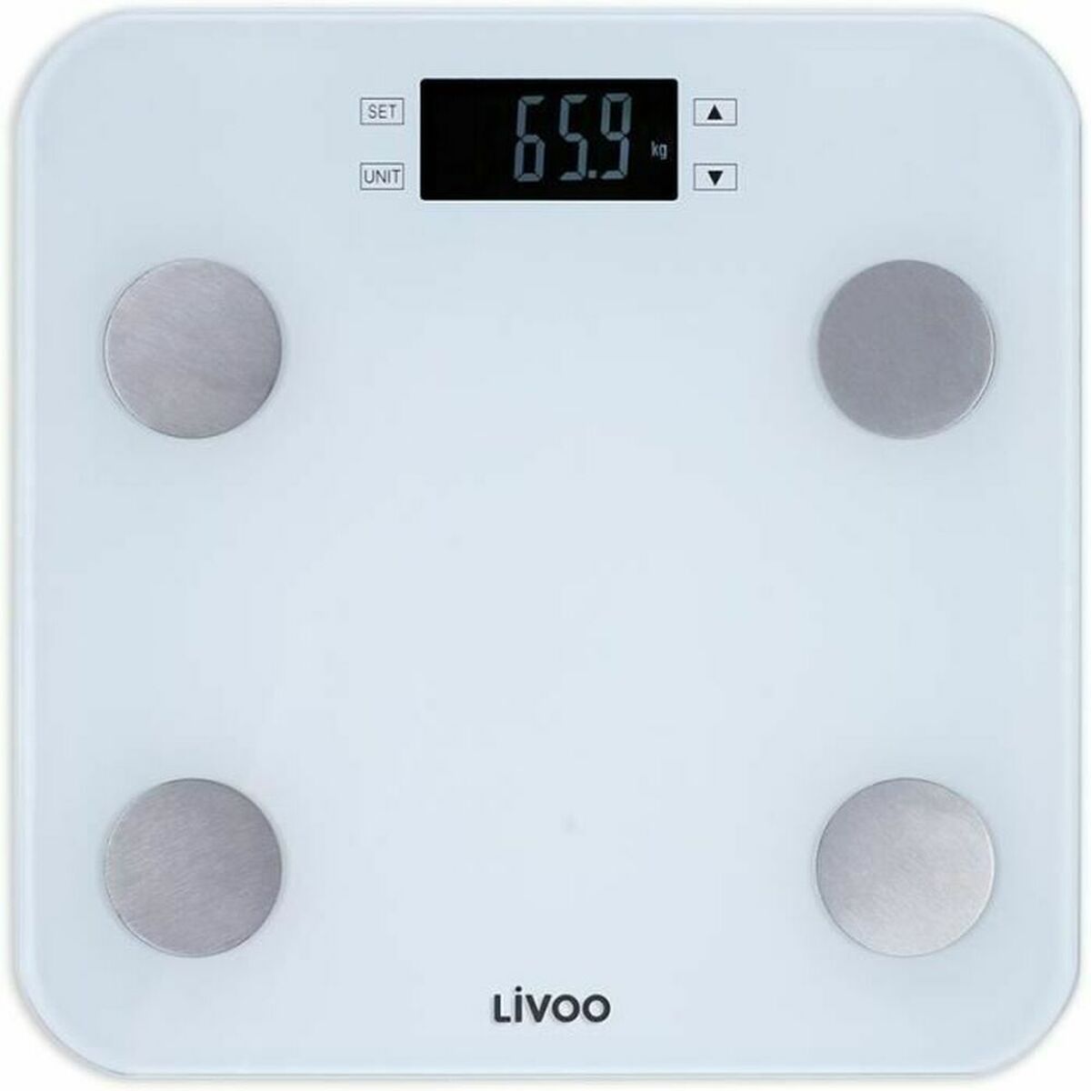 Digital Badrumsvåg Livoo DOM427W Vit Härdat glas 180 kg