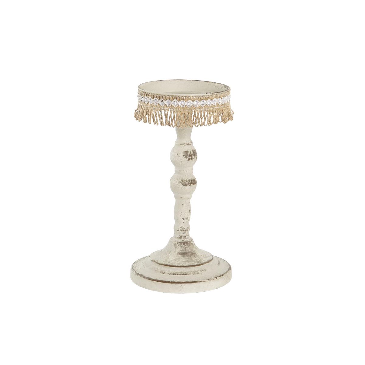 Ljusstakar DKD Home Decor Metall Vit 13 x 13 x 25 cm - 3