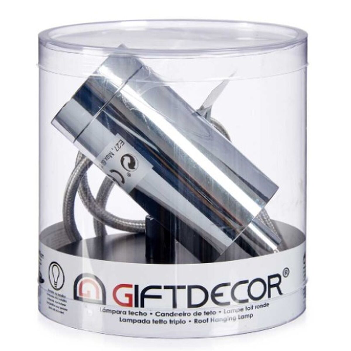 Taklampa Gift Decor Silvrig 60 W 220-250 V (6 antal) - 6