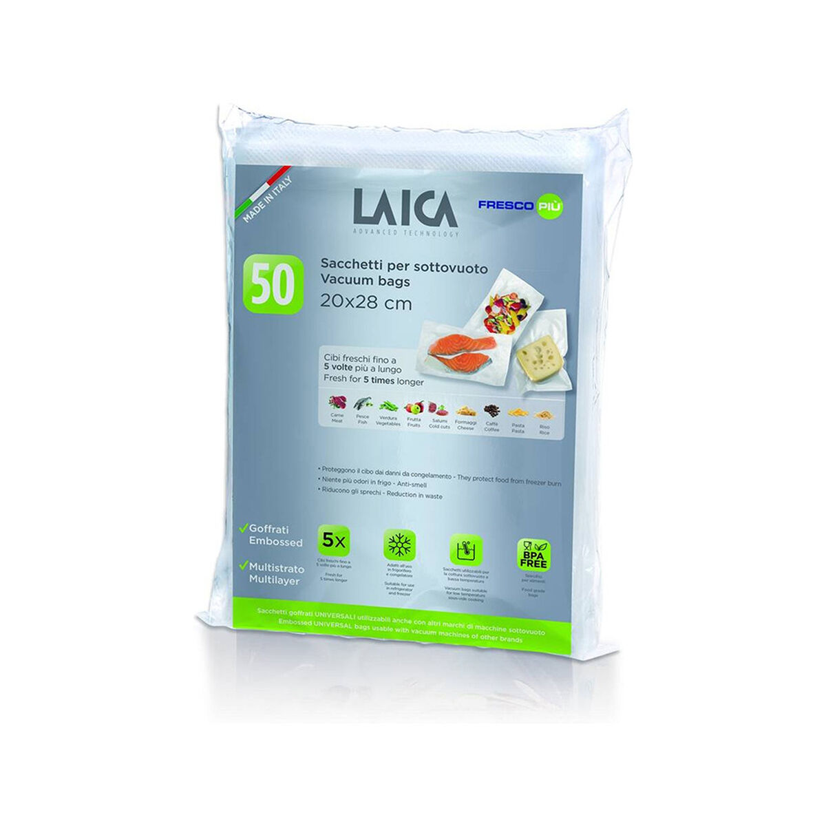 Vakuumpåsar LAICA VT3504 20 x 28 cm 50 antal