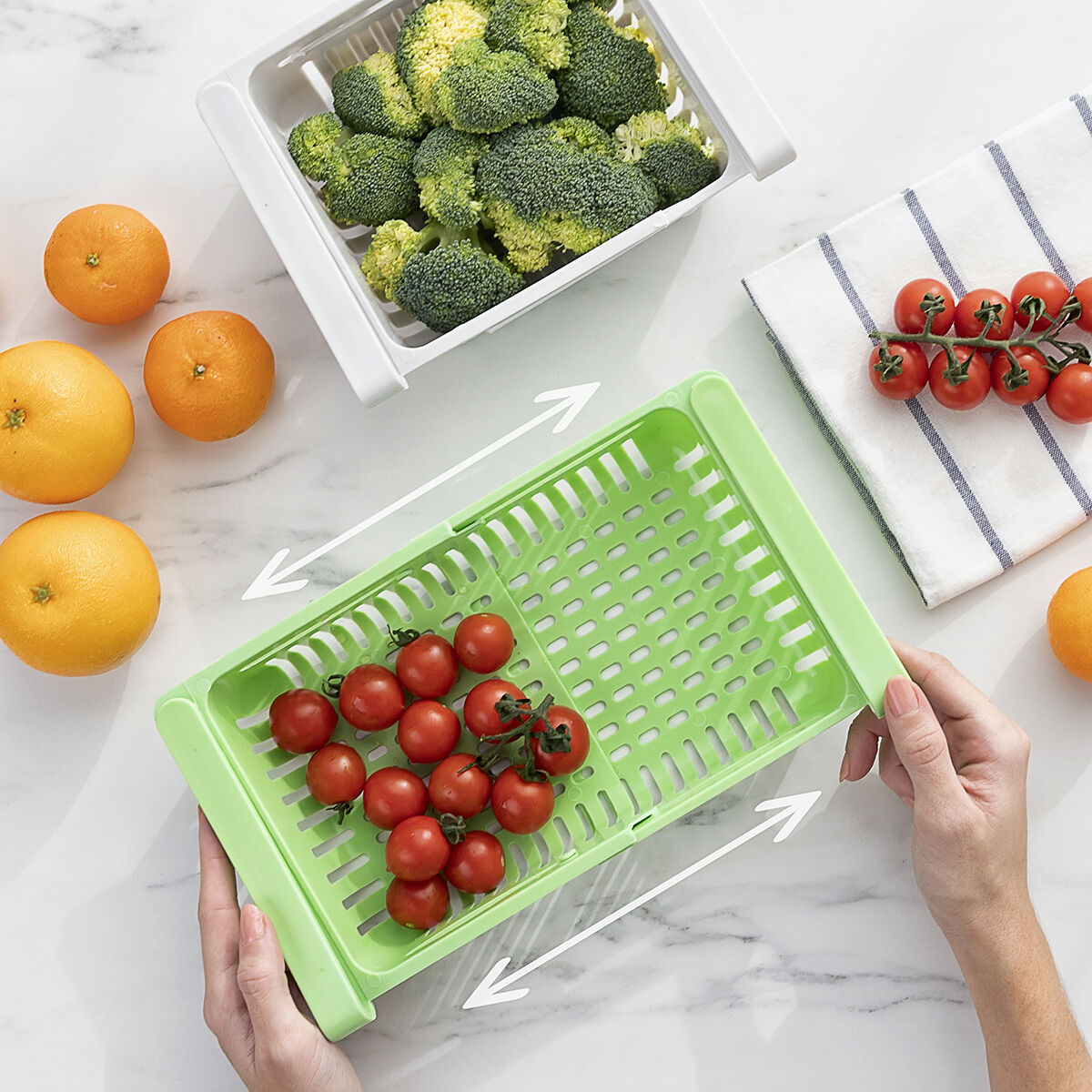 Justerbar kylskåpsorganisation Friwer InnovaGoods 2 antal - 23