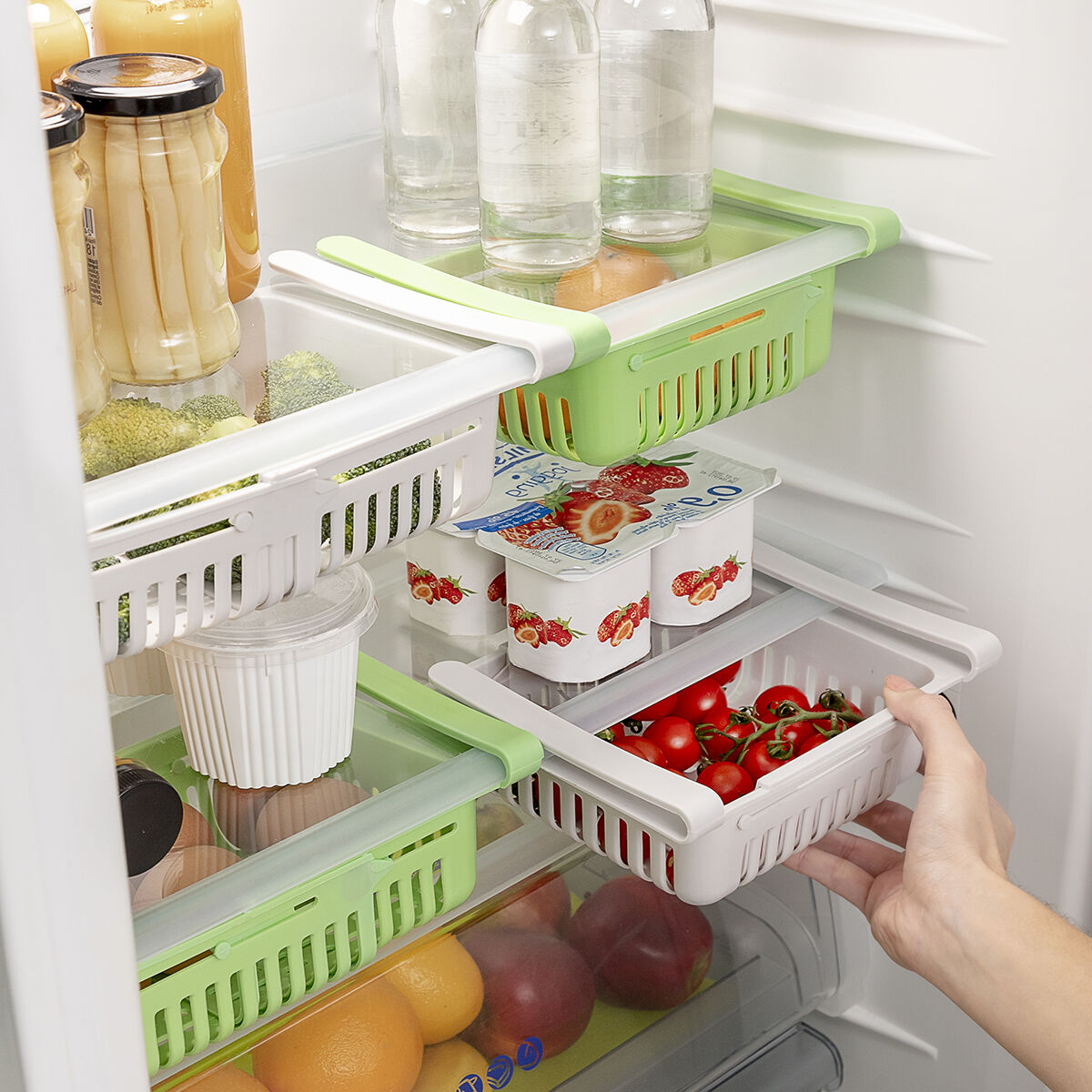 Justerbar kylskåpsorganisation Friwer InnovaGoods 2 antal - 21