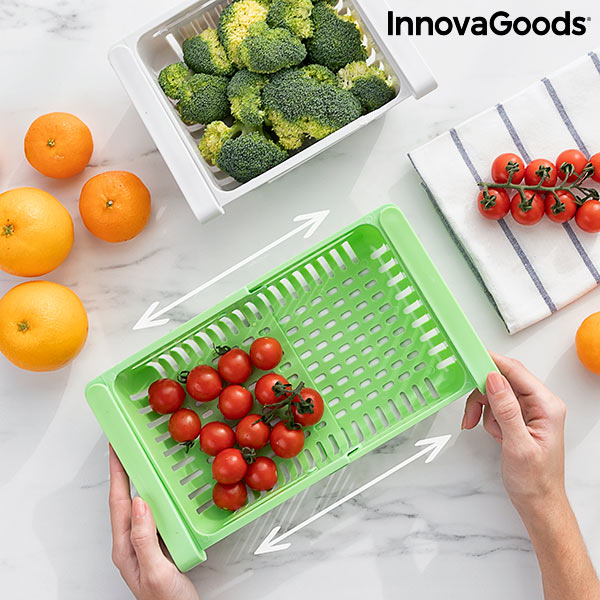 Justerbar kylskåpsorganisation Friwer InnovaGoods 2 antal - 7