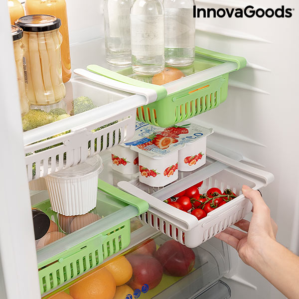 Justerbar kylskåpsorganisation Friwer InnovaGoods 2 antal