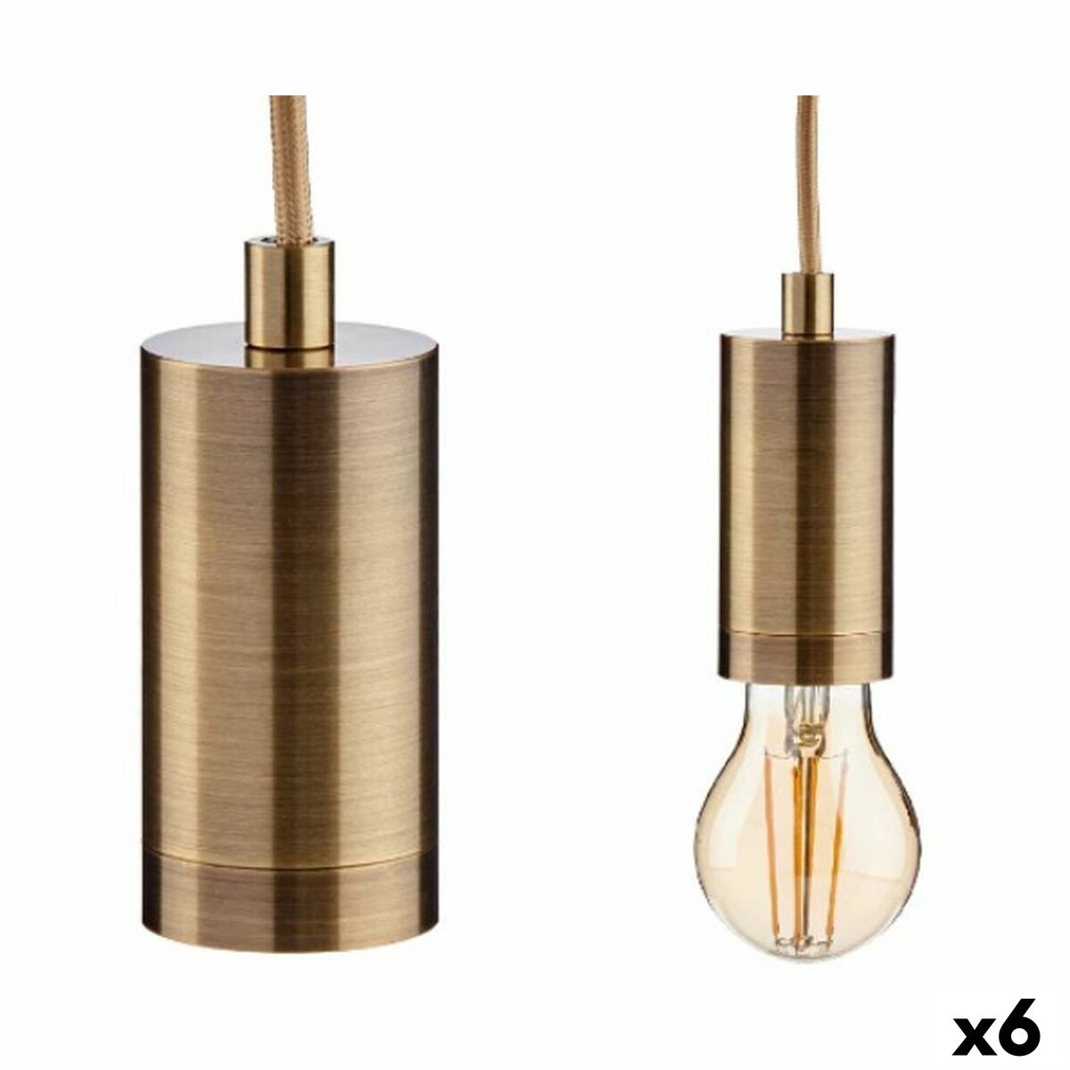 Taklampa Gift Decor Gyllene 60 W (6 antal)