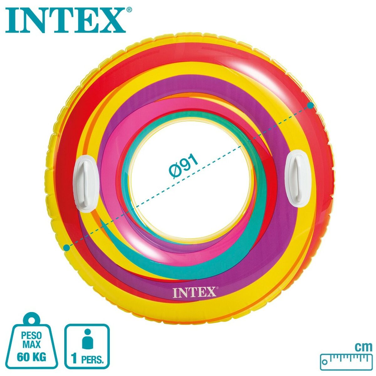Badring Donut Intex Ø 91 cm 91 x 22 x 91 cm (24 antal) - 14