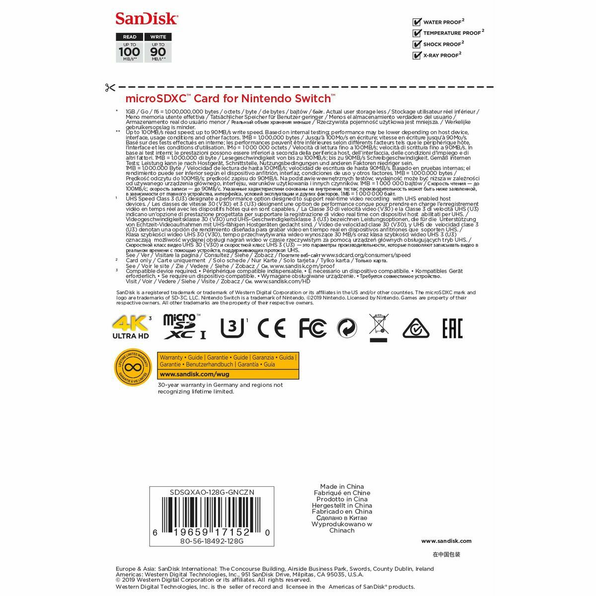 Micro-SD kort SanDisk SDSQXAO-128G-GNCZN 128 GB - 3