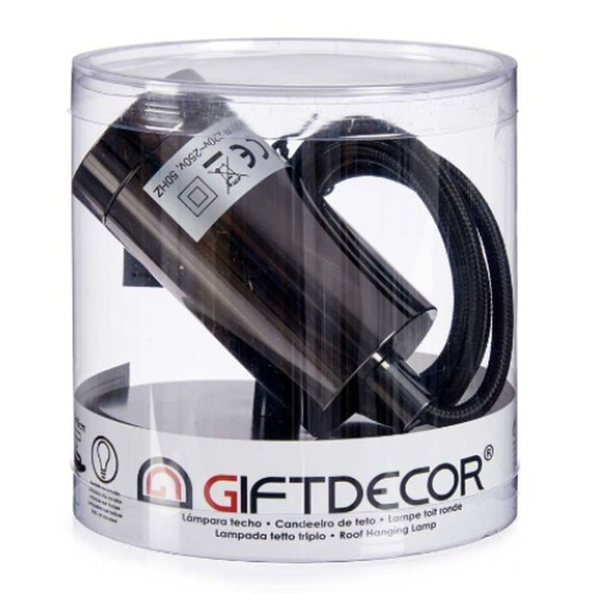 Taklampa Gift Decor Svart 60 W (6 antal) - 2
