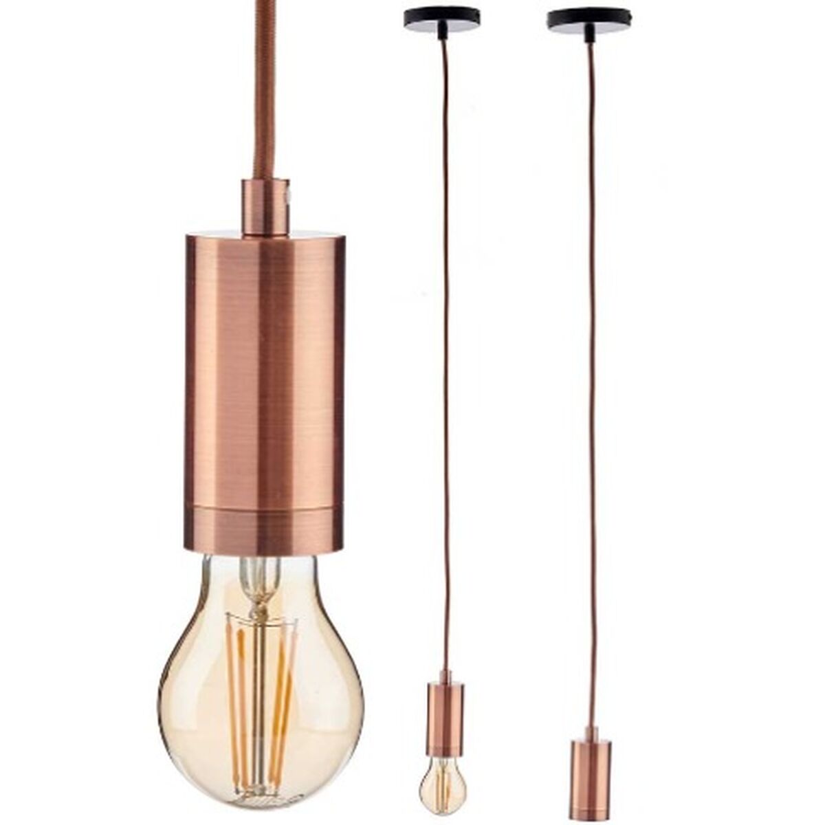 Taklampa Gift Decor Brons 60 W (6 antal) - 5