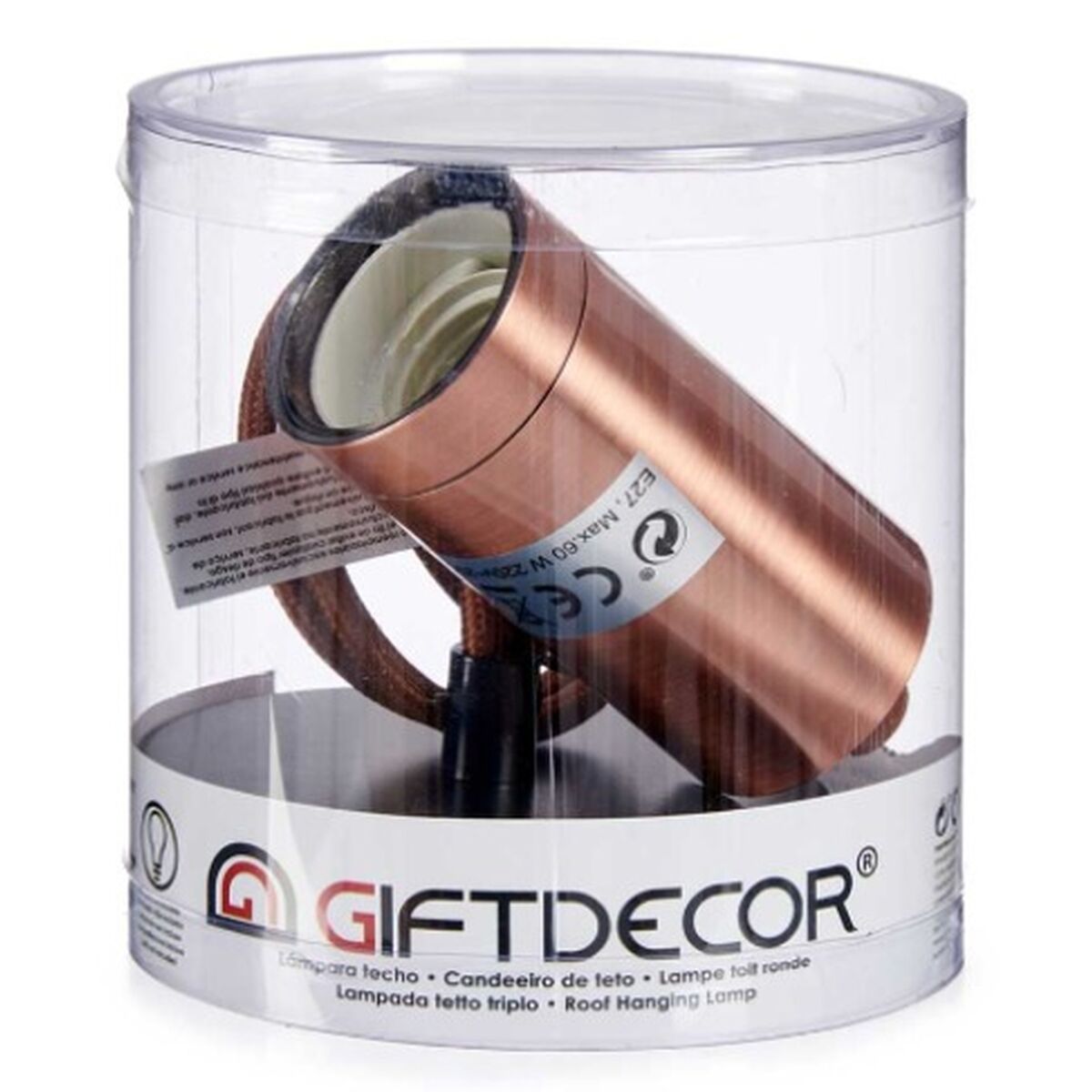 Taklampa Gift Decor Brons 60 W (6 antal) - 4