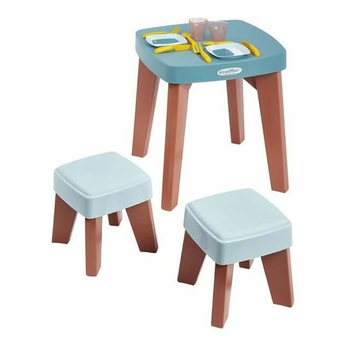Bord med 2 stolar Ecoiffier Plast Multicolour (13 Delar) - 4