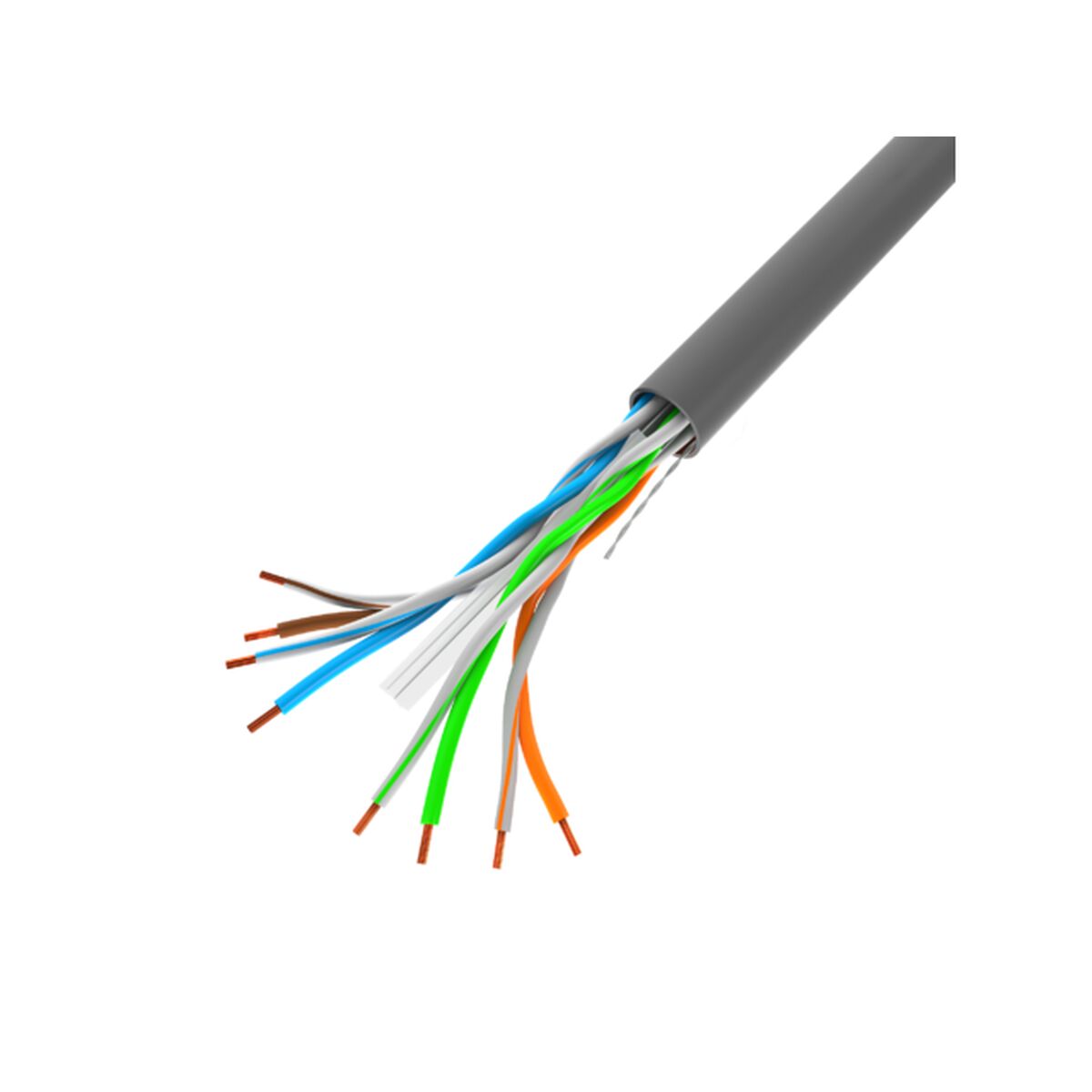 Nätkabel UTP Styv Kategori 6 Lanberg LCU6-10CC-0305-S Grå 305 m - 2