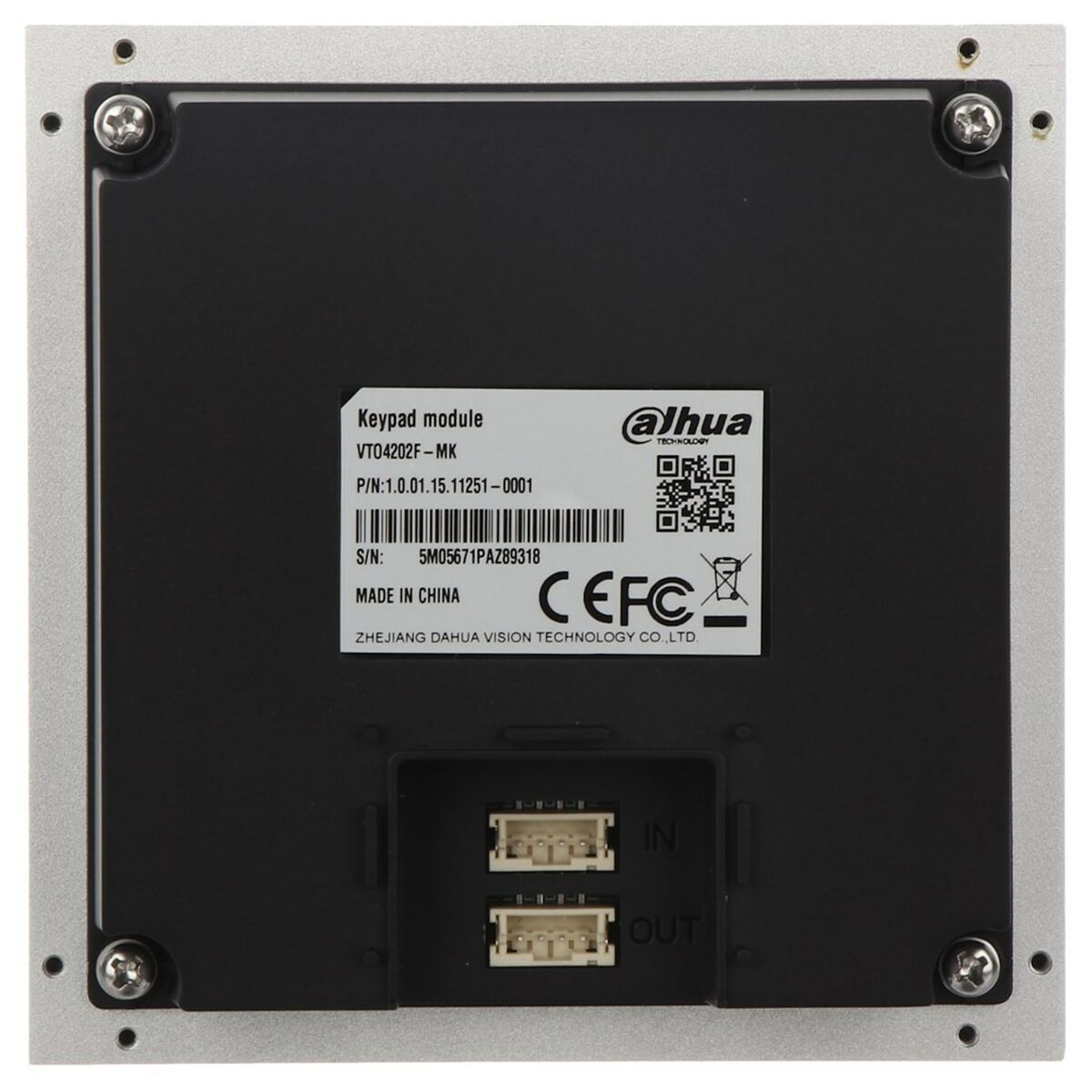 Numeriskt tangentbord Dahua DHI-VTO4202F-MK Silvrig Metall - 2