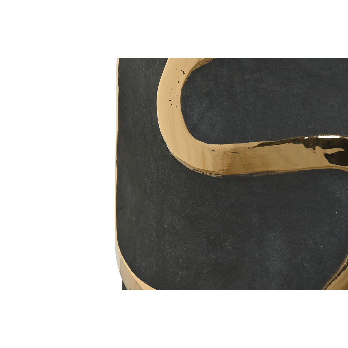 Vas Home ESPRIT Grå Gyllene Stengods Abstrakt Modern 19 x 19 x 45 cm - 3