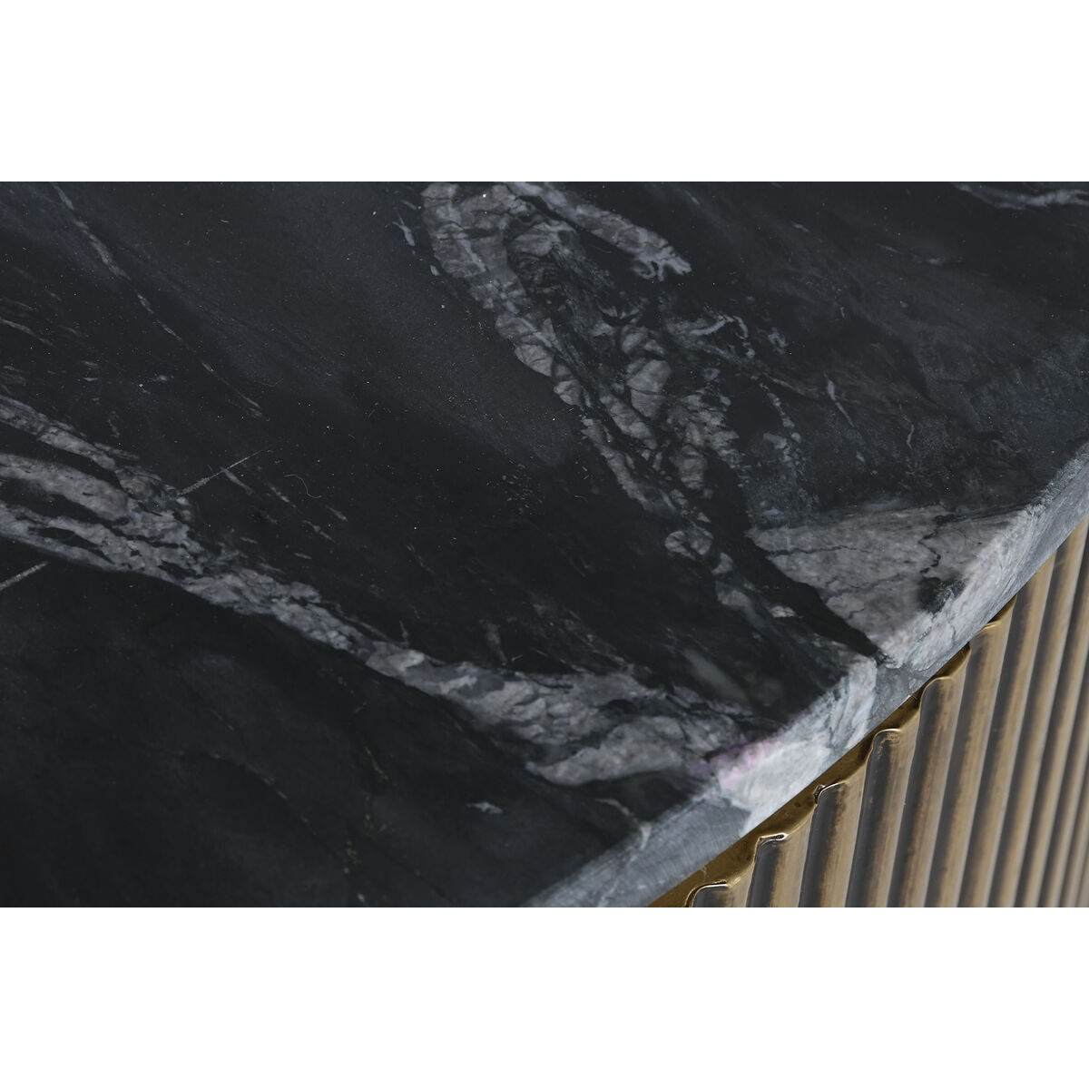 Soffbord Home ESPRIT Mässing Marmor 90,5 x 90,5 x 45,5 cm - 4