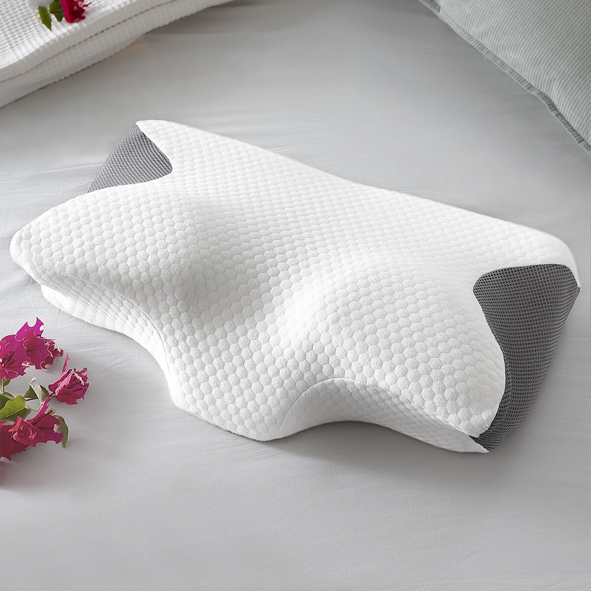 Viskoelastisk nackkudde med ergonomiska konturer Conforti InnovaGoods - 9