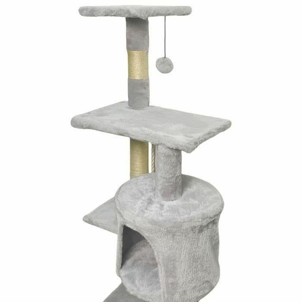 Klösbräda för katter Paloma tree Grå Plysch Trä Sisal (1 antal) - 5