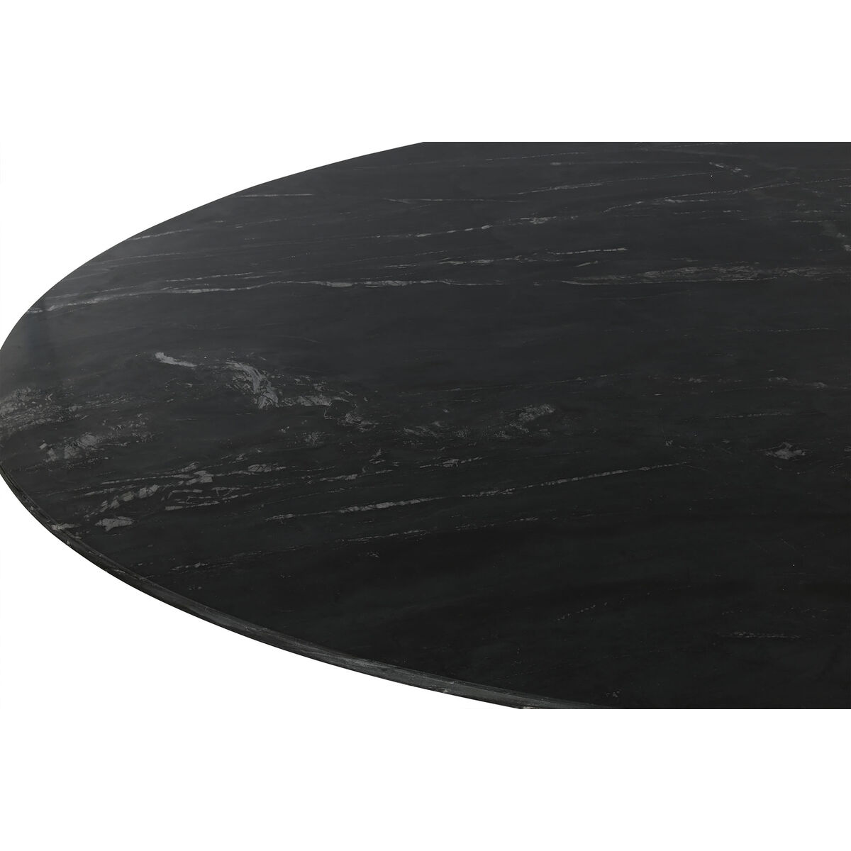 Matsalsbord Home ESPRIT Svart Gyllene Mässing Marmor 200 x 110 x 76 cm - 2