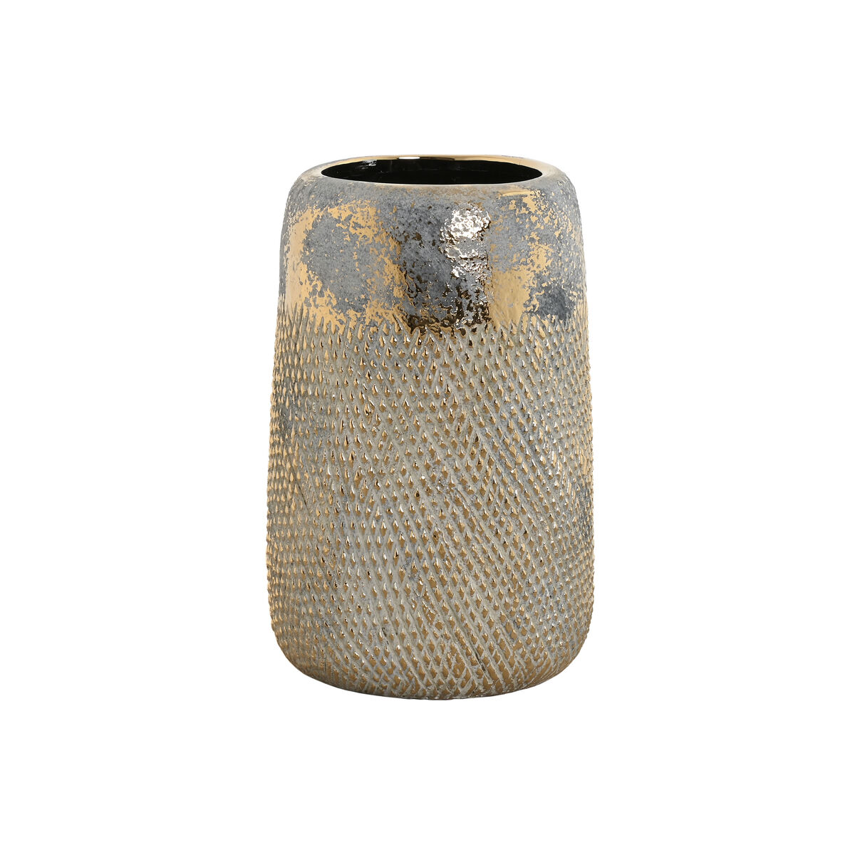Vas Home ESPRIT Gyllene Dvobarvna Stengods Modern Antikbehandlad 17 x 17 x 26 cm