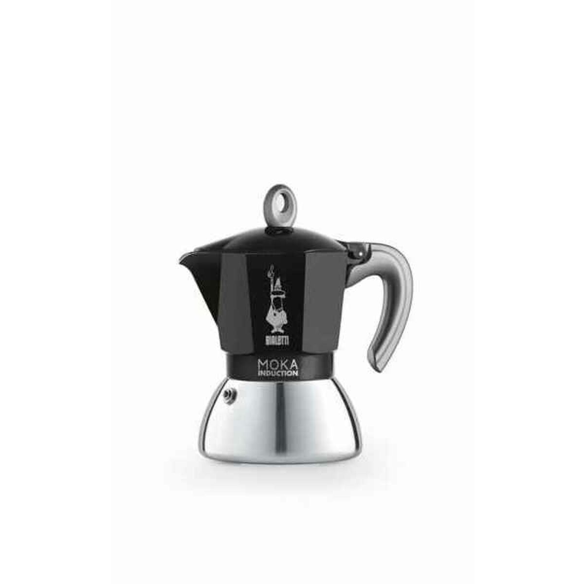 Italiensk Kaffepanna Bialetti Moka Svart Rostfritt stål Aluminium 200 ml 4 Csészék