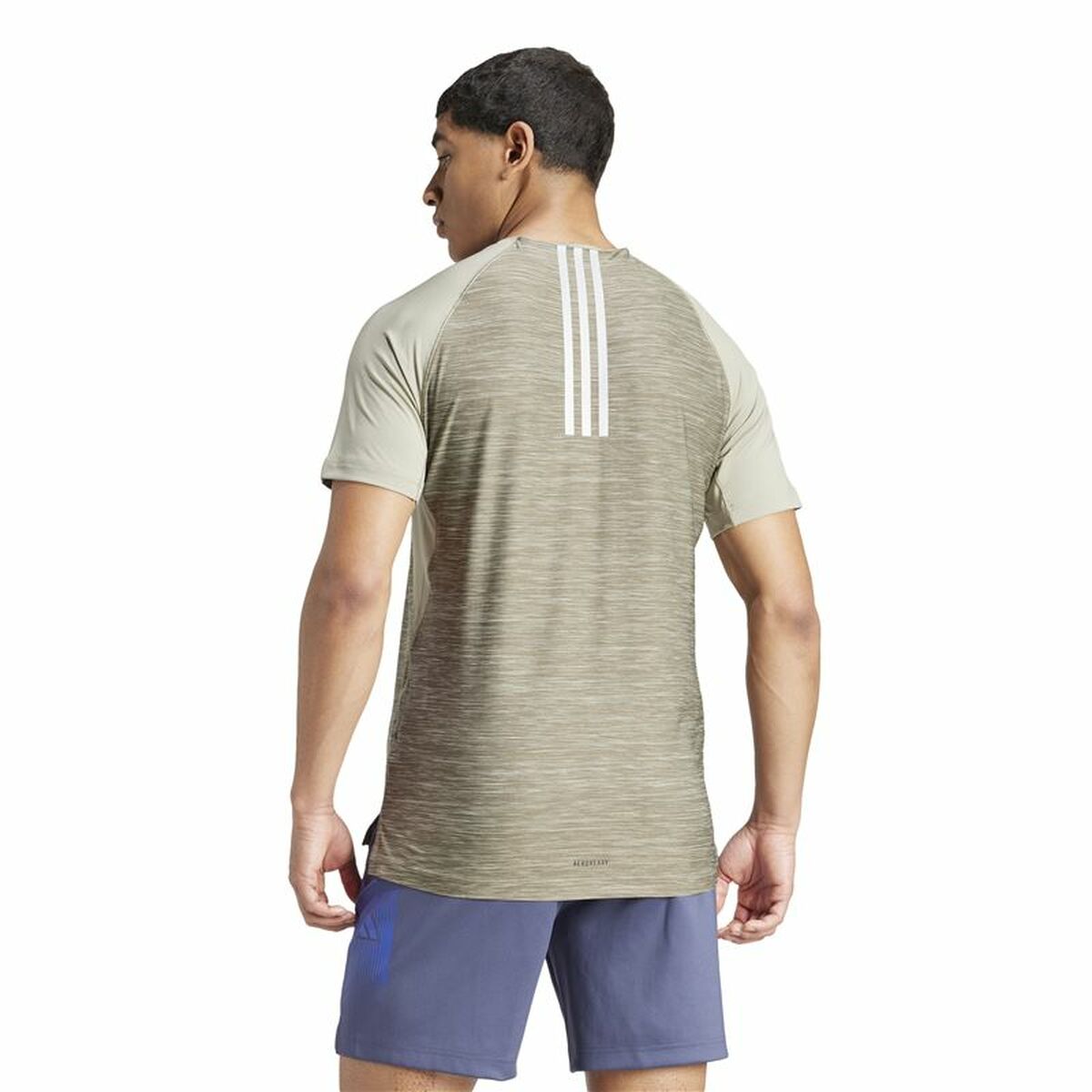 T-shirt med kortärm Herr Adidas Gym+ 3 Bandas Brun - 3