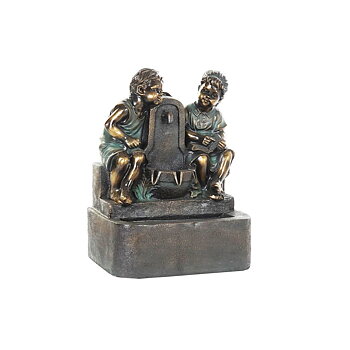 Trädgårdsfontän DKD Home Decor Brons Harts Pojkar (47 cm)