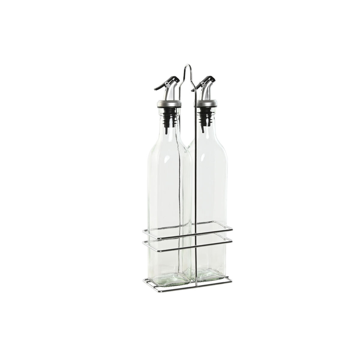 Set med olja och vinäger Home ESPRIT Transparent Metall Glas 500 ml 13 x 6,8 x 32 cm - 4