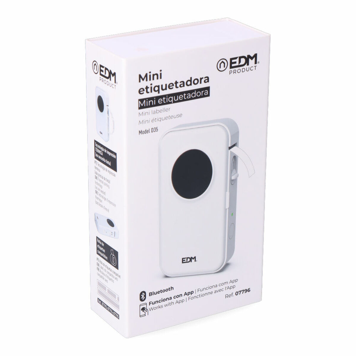 Termisk Skrivare EDM 07796 07796 Bluetooth Vit - 8