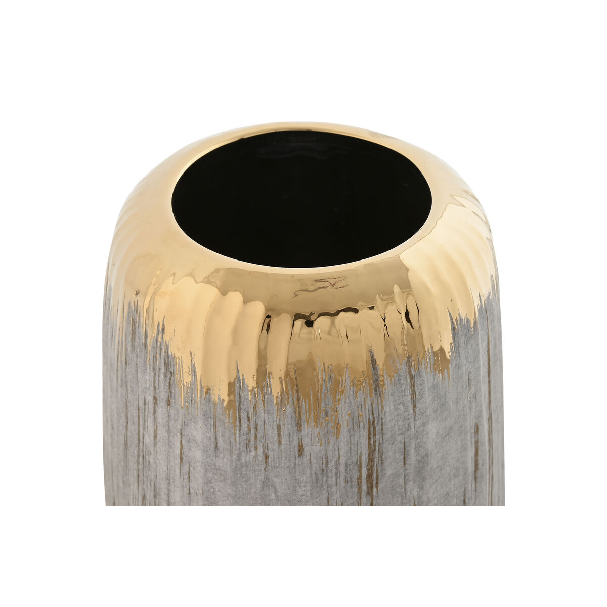 Vas Home ESPRIT Grå Gyllene Stengods Orientalisk 18 x 18 x 25 cm - 2