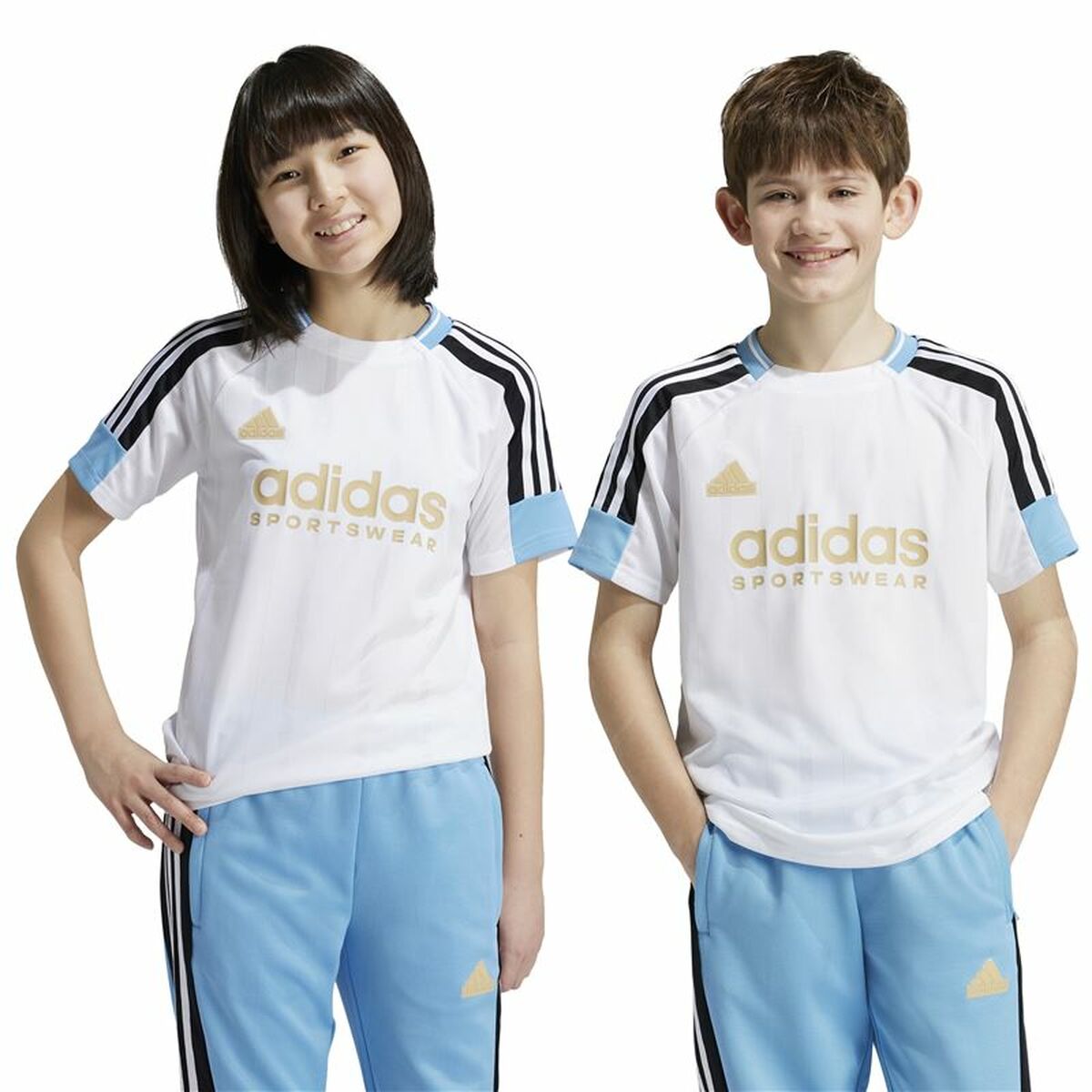 Barn T-shirt med kortärm Adidas Nations Vit - 3