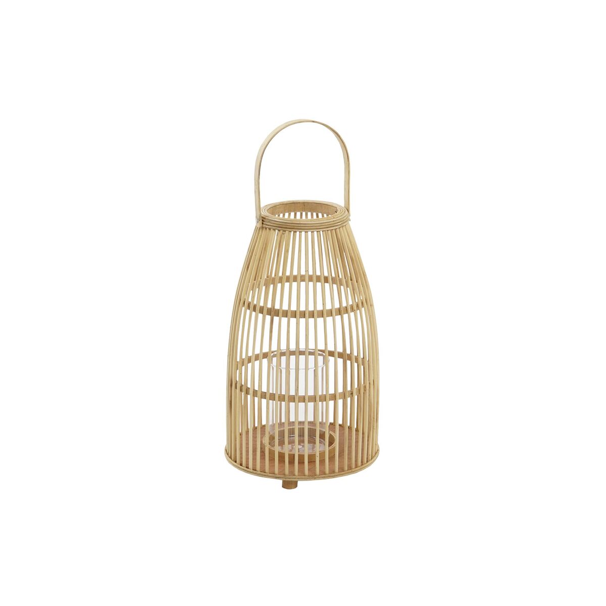 Ljusstakar DKD Home Decor Glas Bambu (25 x 25 x 56 cm) - 3
