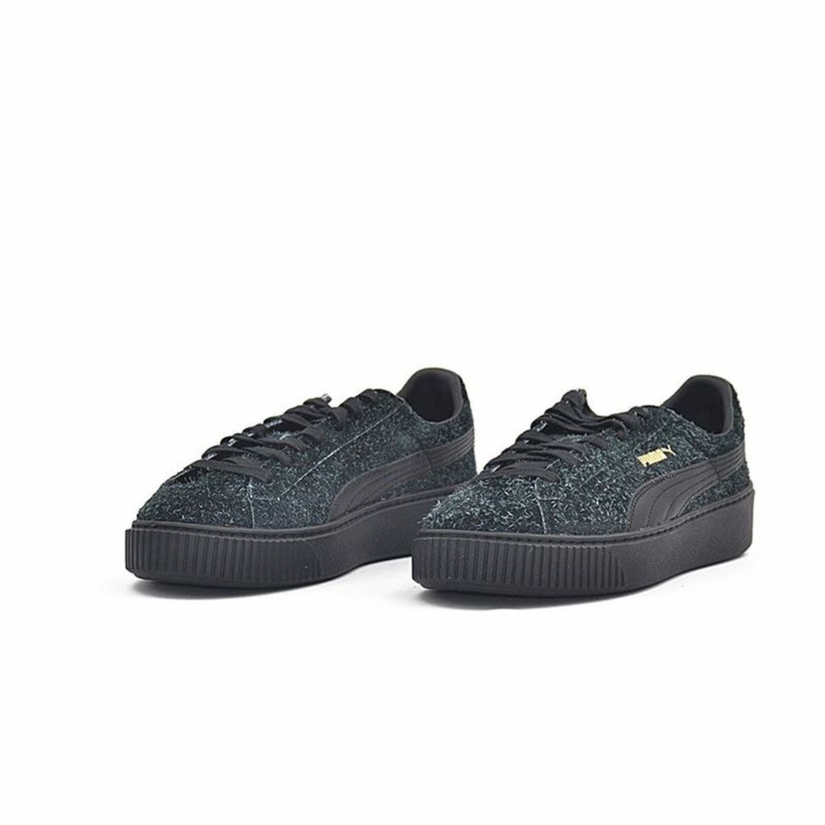 Gymnastiksko, Dam Puma Suede Platform Eletal Svart - 5