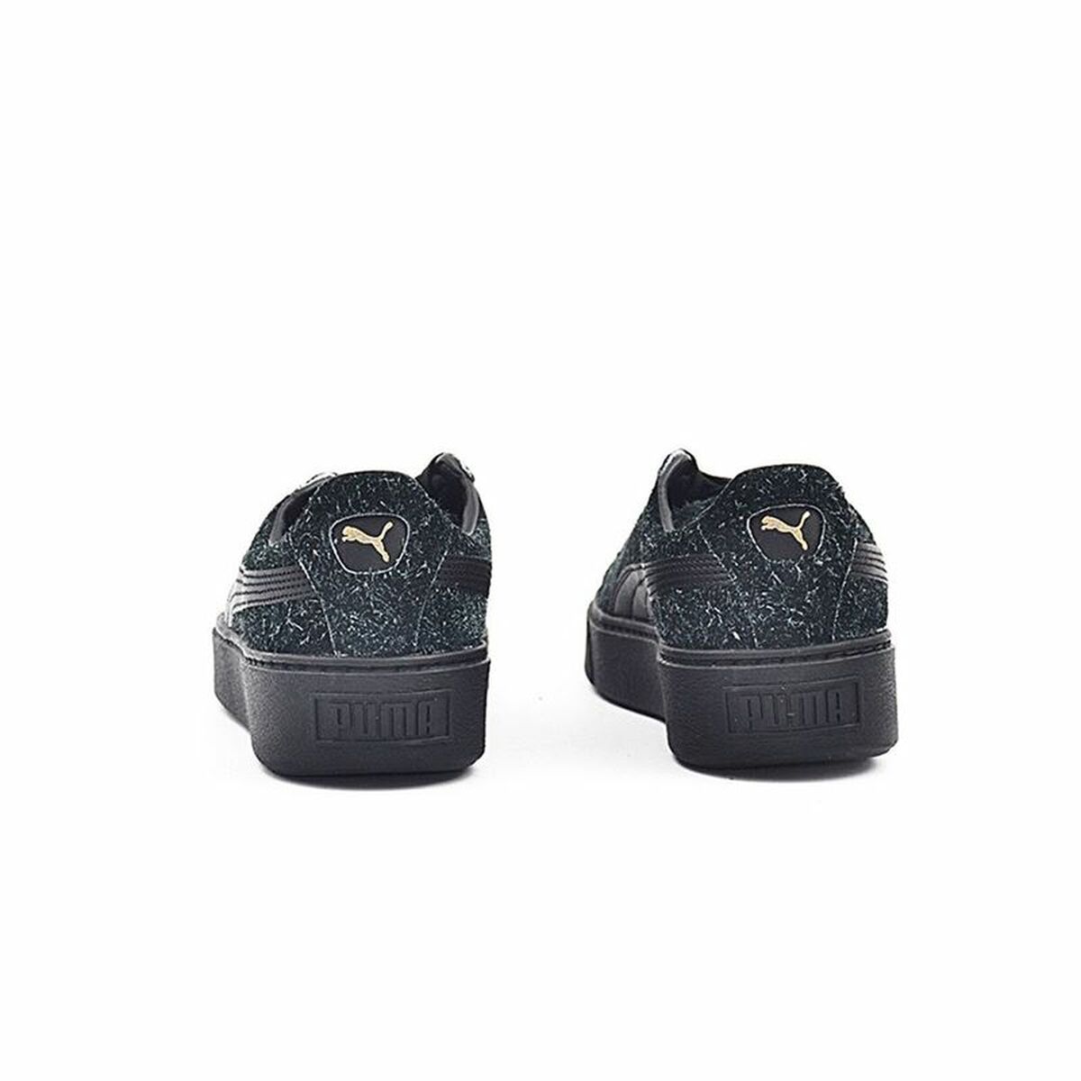 Gymnastiksko, Dam Puma Suede Platform Eletal Svart - 4