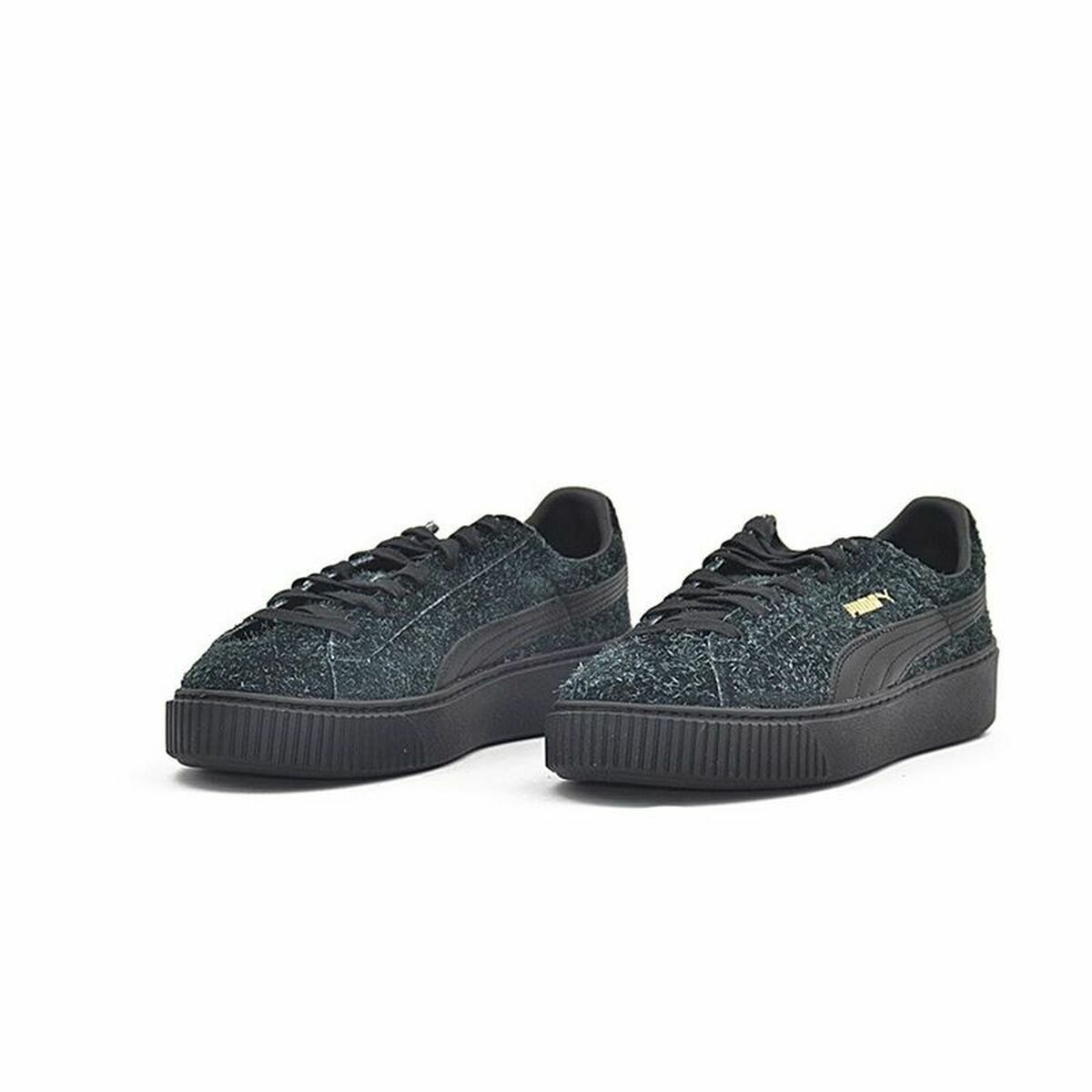 Gymnastiksko, Dam Puma Suede Platform Eletal Svart - 12